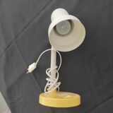 Desk lamp with articulated arm circa 1990/2000 white with yellow base