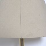 Lampe de table en laiton avec ornements en verre couleur ambre ca  1970