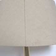 Lampe de table en laiton avec ornements en verre couleur ambre ca  1970