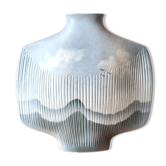 Vase by Yves Mohy in Virebent porcelain, 70s