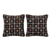 Set of 2 vintage kilim cushion covers 61x61 cm