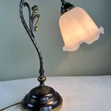 Antique tulip lamp