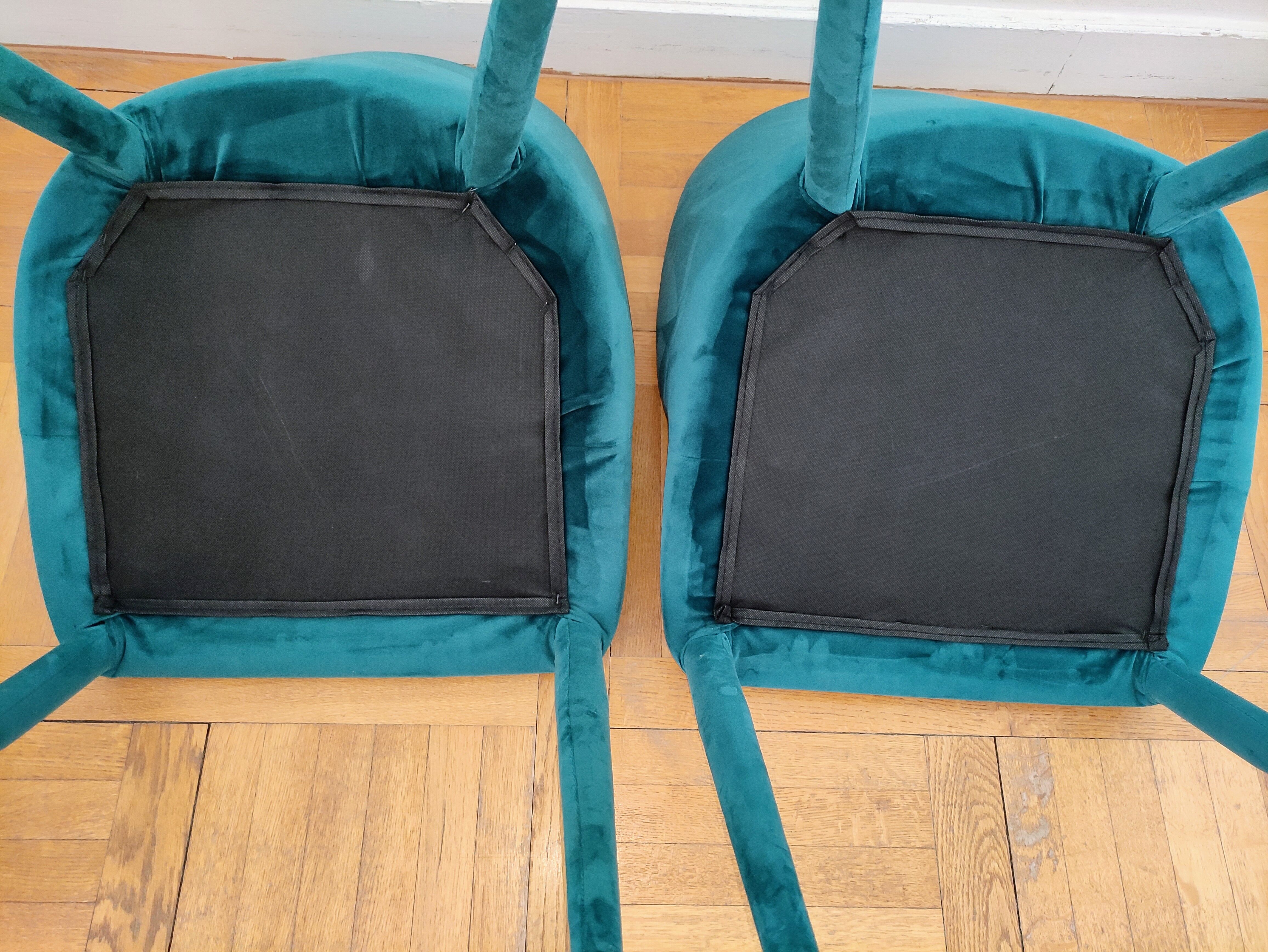 2 velvet table chairs - Perfect condition