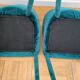 2 fauteuils de table velours