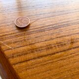 Extendable Scandinavian style dining table with double elongations by Maison Ducau, Circa 1970