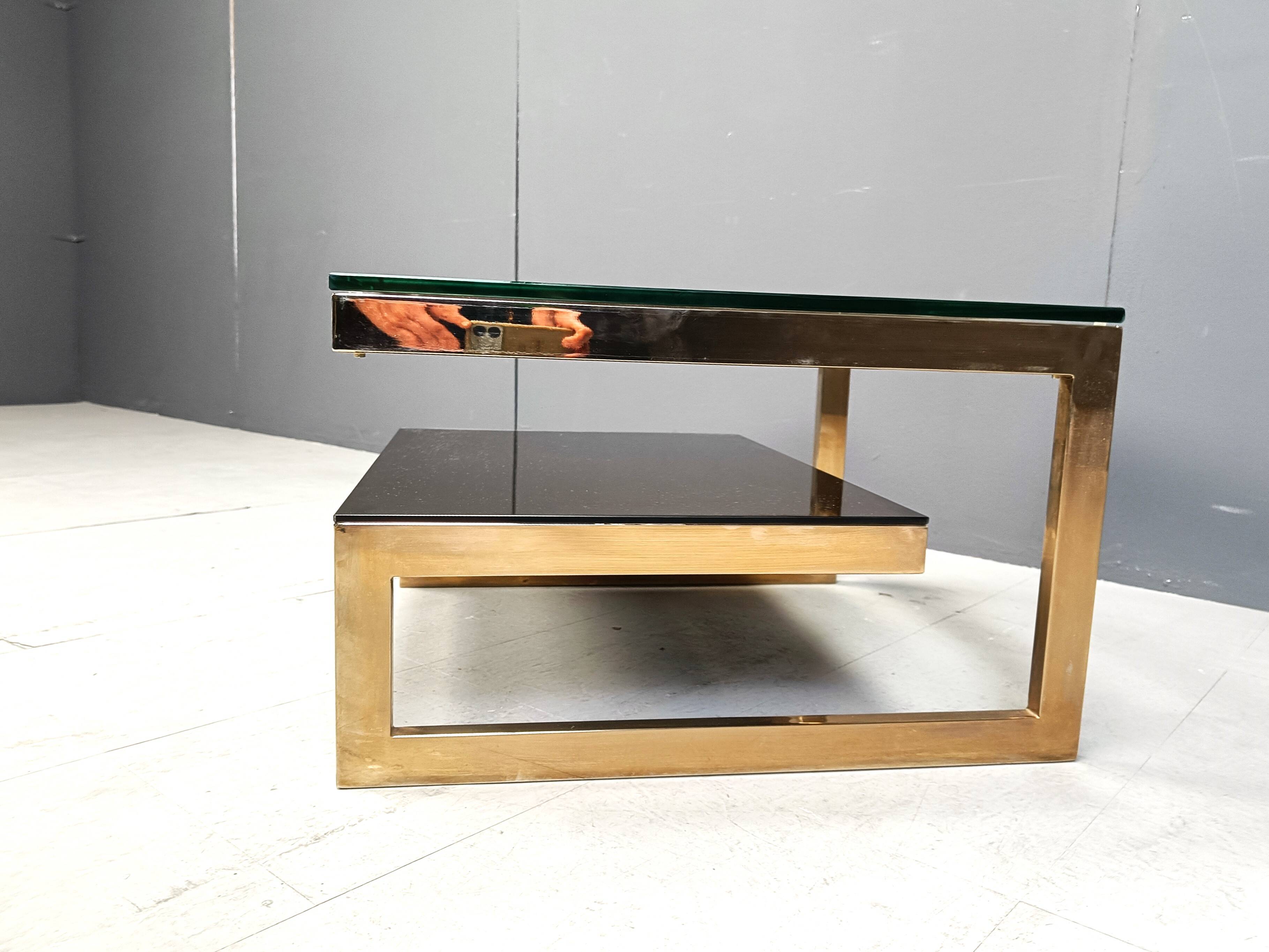 23Kt gold plate coffee table, 1970s