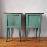 Pair of weathered bedside tables