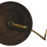 Brass baluster lamp base, 10x21cm, vintage