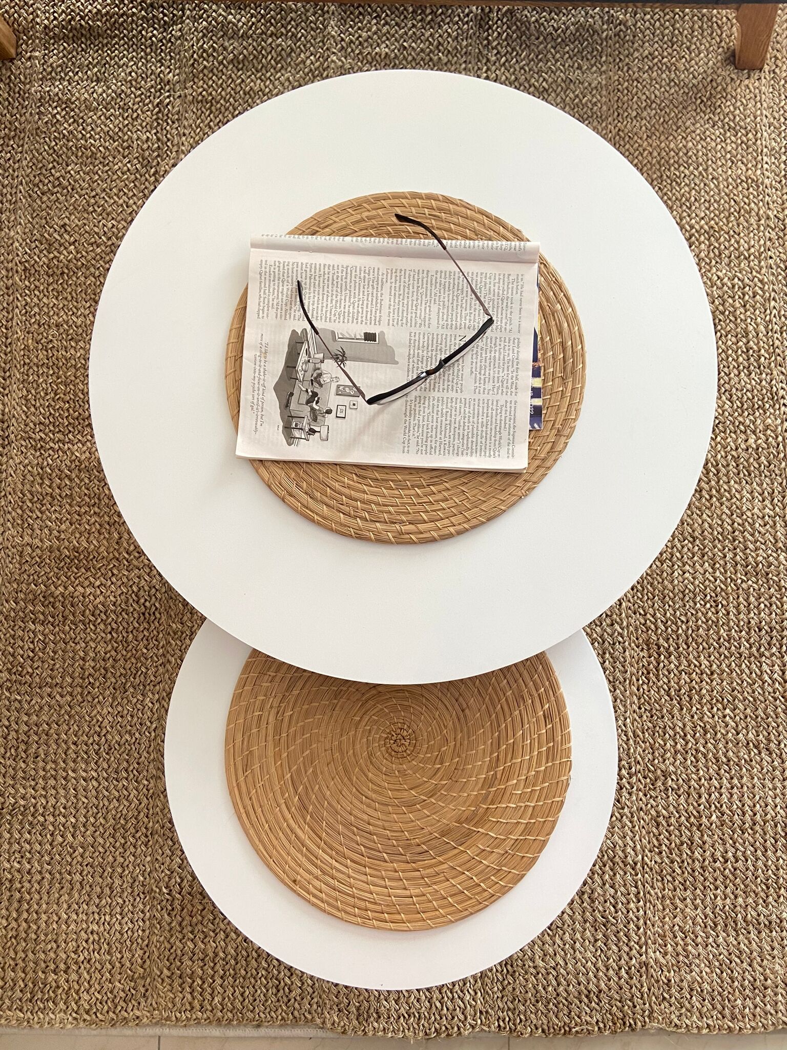 Knitted carpet in natural fiber 220x160cm