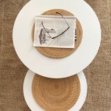 Knitted carpet in natural fiber 220x160cm