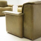 DS-12 modular vintage set in green leather by Team de Sede for De Sede Swiss