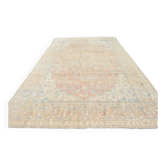 Shades Of Pink Large Vintage Persian Carpet, Hand Knotted Rug, 282x426 Cm