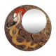 Enamel mirror on Volvic lava by Jacques Avier, 1980s