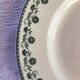 Set of 4 old plates with blue-green décor