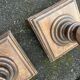Pair of twisted column side tables in walnut - Napoleon III style