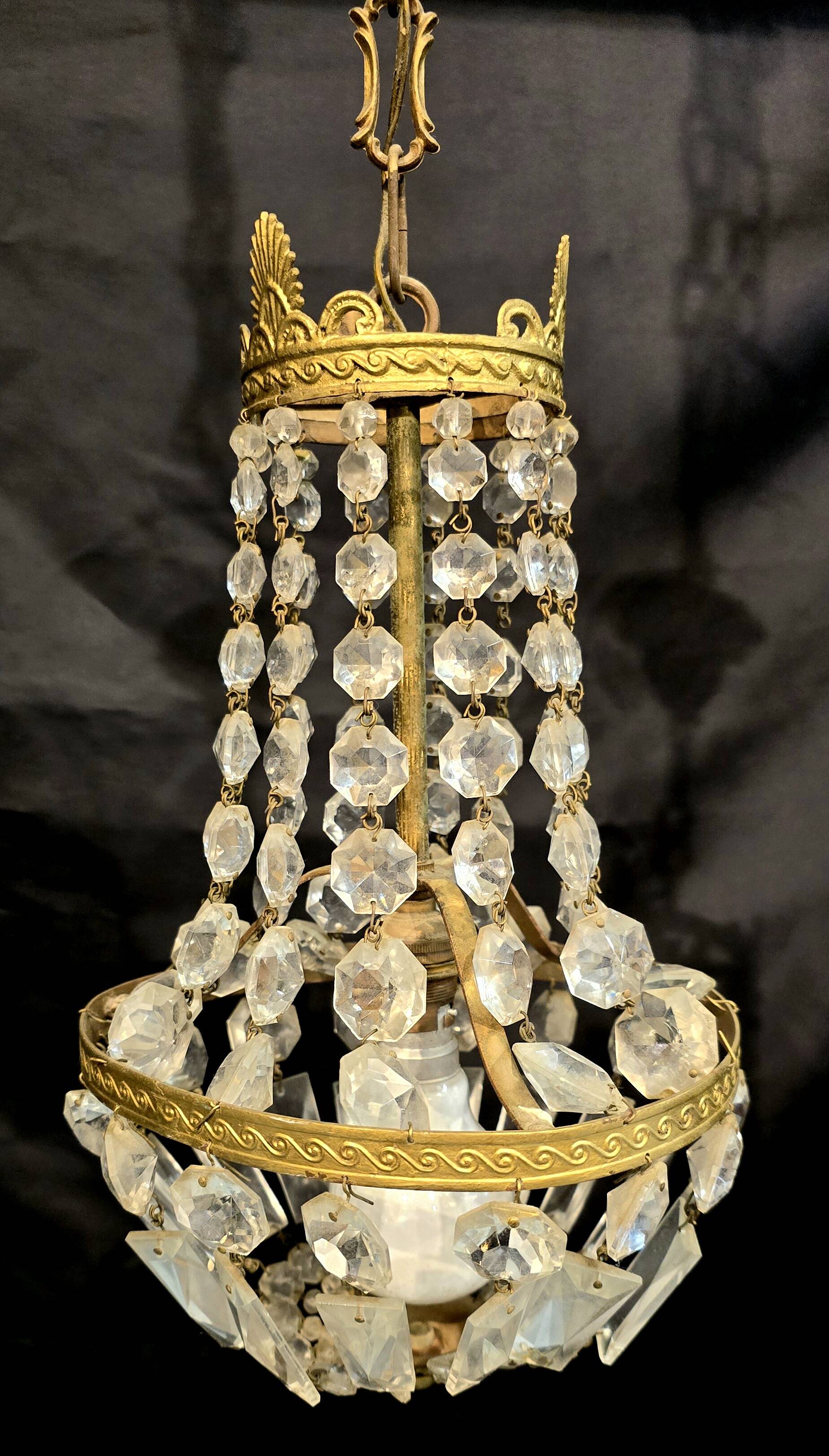 Small 20th century hot air balloon chandelier