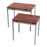 set Rose wood side tables 1970s