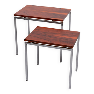 set Rose wood side tables 1970s
