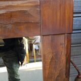 Solid teak mirror