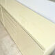 Buffet Jean-Claude Mahey in beige lacquer and brass – circa 1970