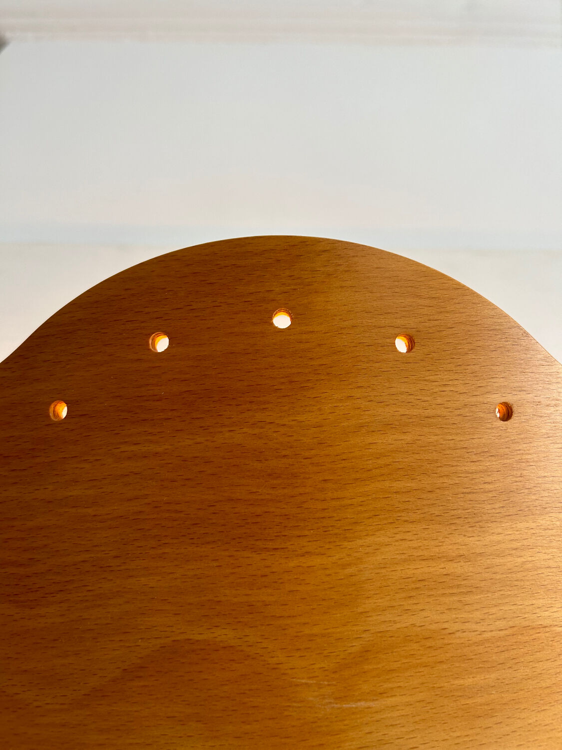 Pair of vintage wall lamps in wood France 1980