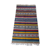 Tapis kilim berbère multicolore fait à la main 110x190cm