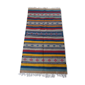 Tapis kilim berbère multicolore fait à la main 110x190cm