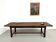 Brutalist farmhouse table in solid oak, 270 cm, 1920s.