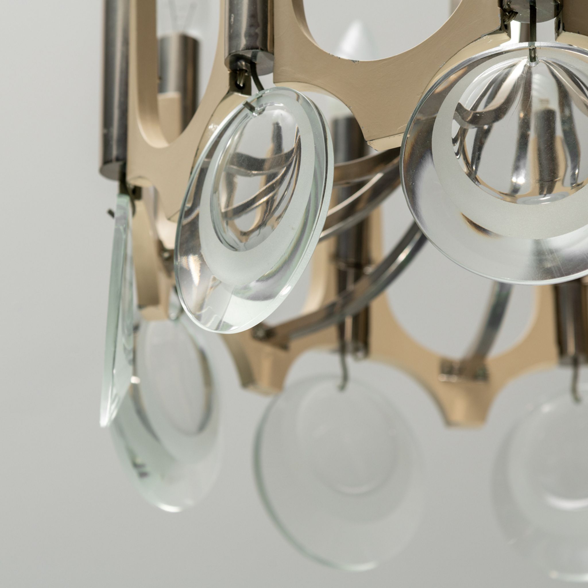 Chandelier 10 lights vintage 70s modern style