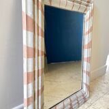Antique hand-painted wooden mirror