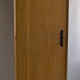 Parisian wardrobe in natural blond mahogany from the 1960s