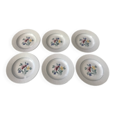 Assiettes creuses Fabiola Digoin Sarreguemines années 50