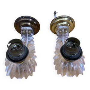 Paire ancienne applique - perspex