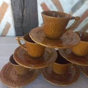 Cups and saucers coffee service Gien Primefleur