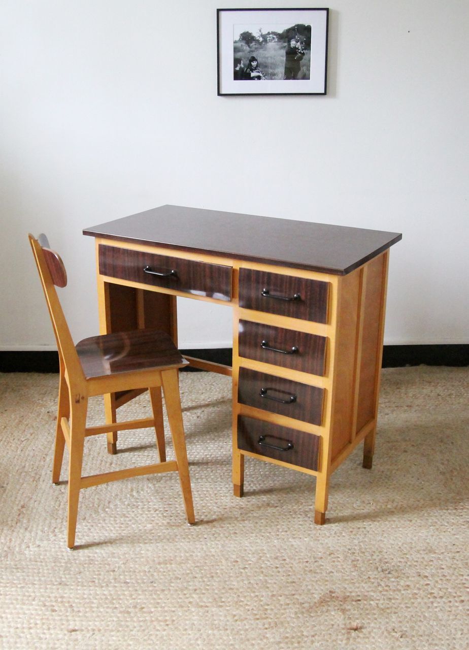 Vintage children's desk and chair