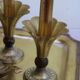 Pair of golden candle holders