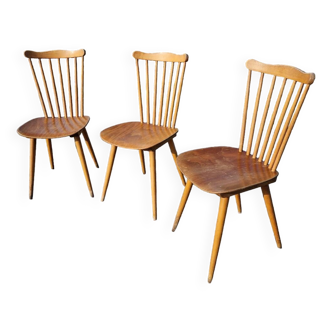 Set of 3 Baumann bistro chairs, Menuet model