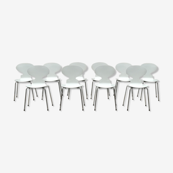 Série de 10 chaises fourmi par Arne Jacobsen, 1979