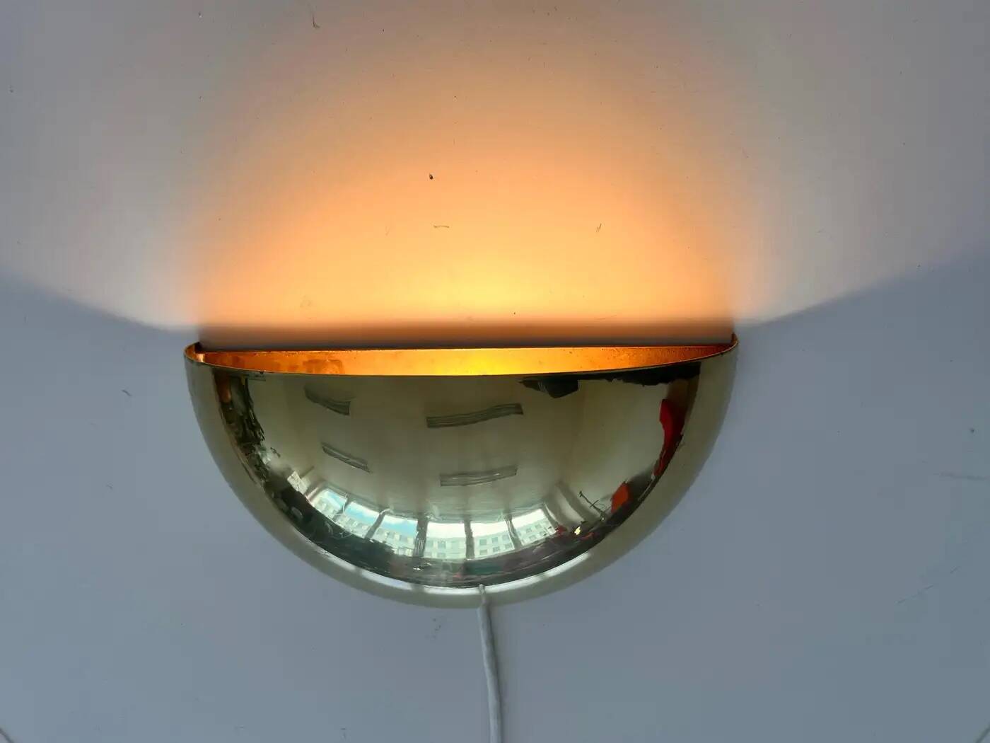 Set of four design midcentury wall brass lamps - Czechoslovakia, 1980s