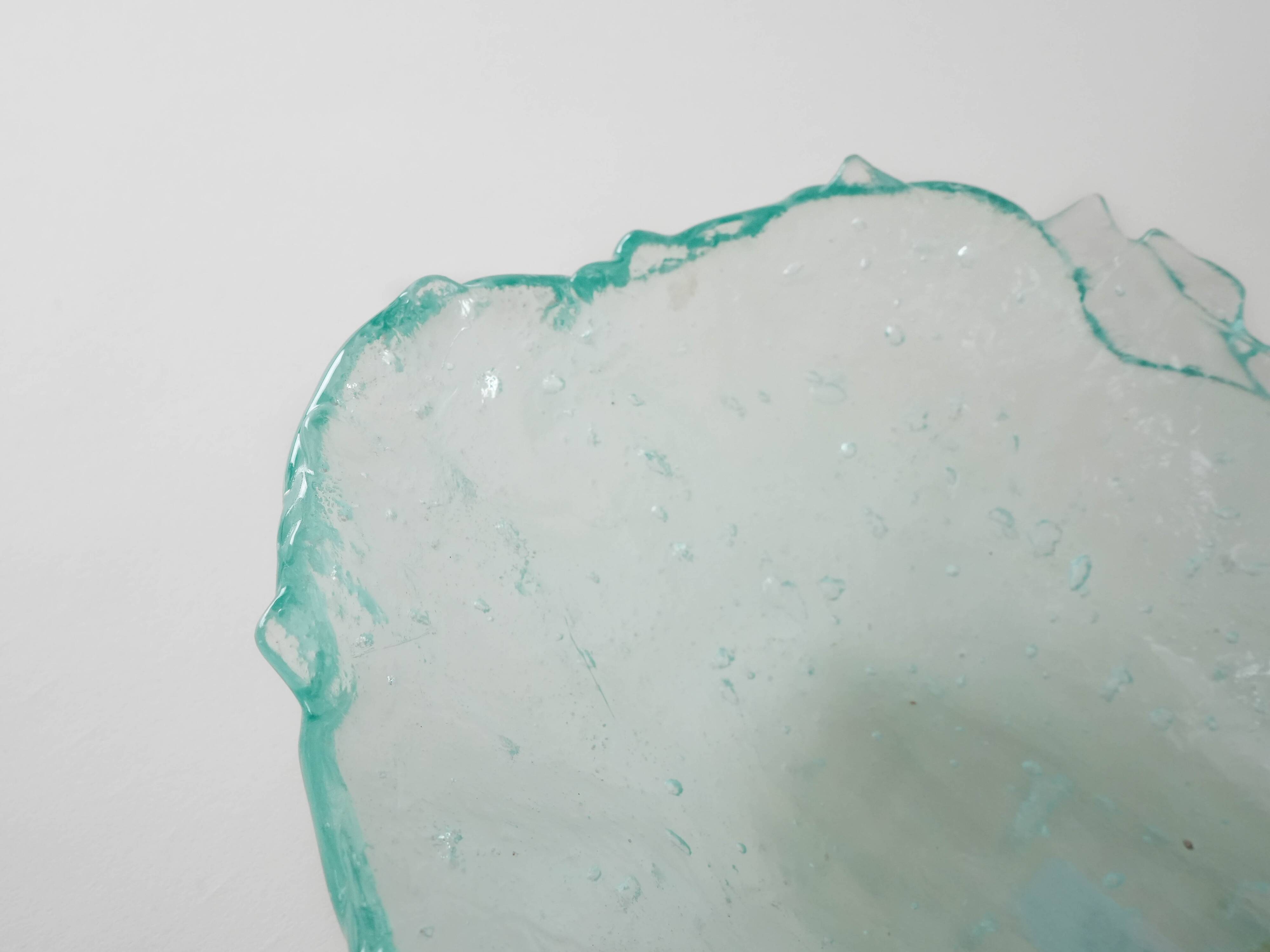 Glass platter, Danish design, 1970s, manufactured in Denmark