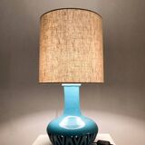 Mid-Century Blue Ceramic Table Lamp