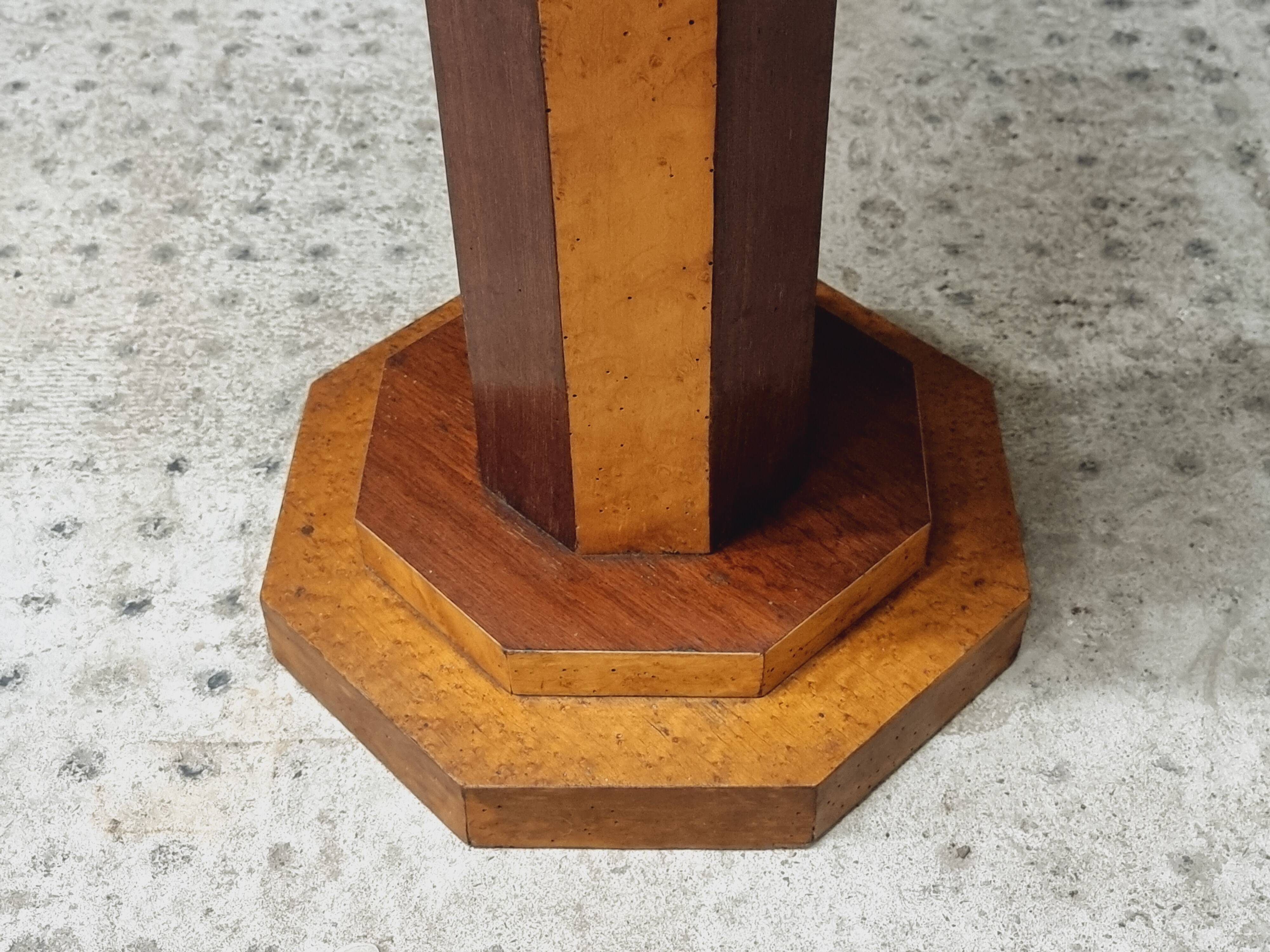 Art Deco side table plant table octagonal