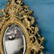 Bronze mirror napoleon III H39x23 decoration with putti and mascaron