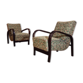 Paire de fauteuils Art Deco Karel Koželka et Antonín Kropáček