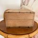 Antique solid oak chest - 31 x 26 x 15