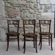 3 chaises bistrot bois courbé, Fischel, fin XIXe - début XXe.