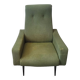 Fauteuil vintage style scandinave tissu vert