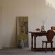 Desk / Dining table by Danish cabinetmaker in oak, baroque style, 1970s