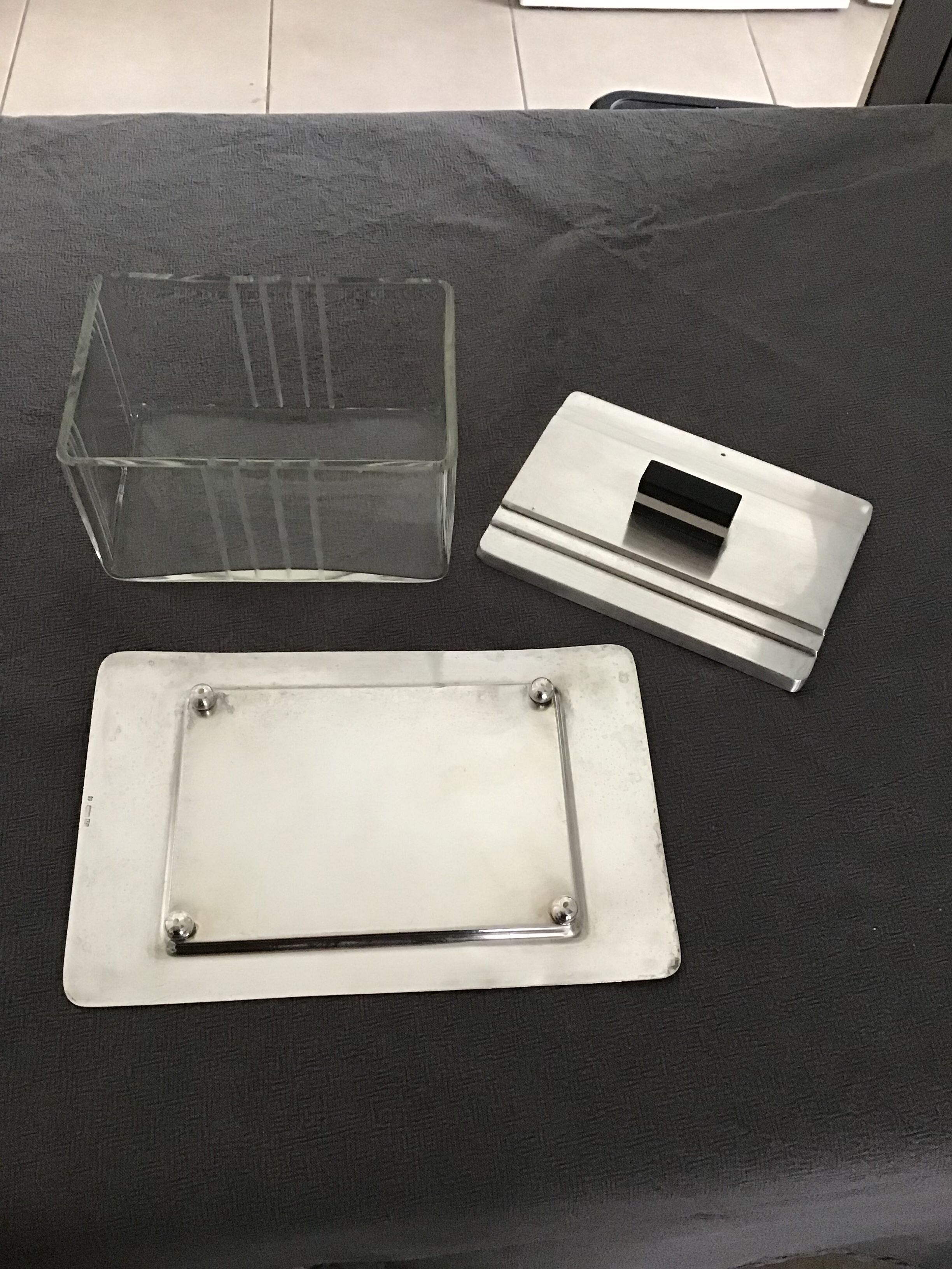 Silver art deco cookie or candy box