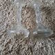 Pair of glass candle holders